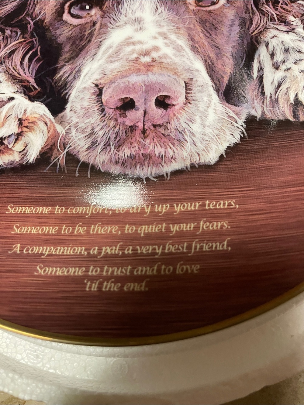 Danbury mint Springer Spaniel collectable plate - Picture 2 of 3